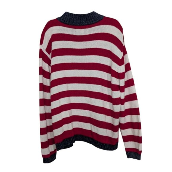 Vintage Tiara Stars & Stripes Sweater Womens Size XL Patriotic USA Long Sleeve - Picture 8 of 11